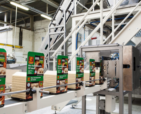 Produktion Holzwolle