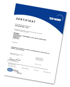 ISO 9001 Zertifikat