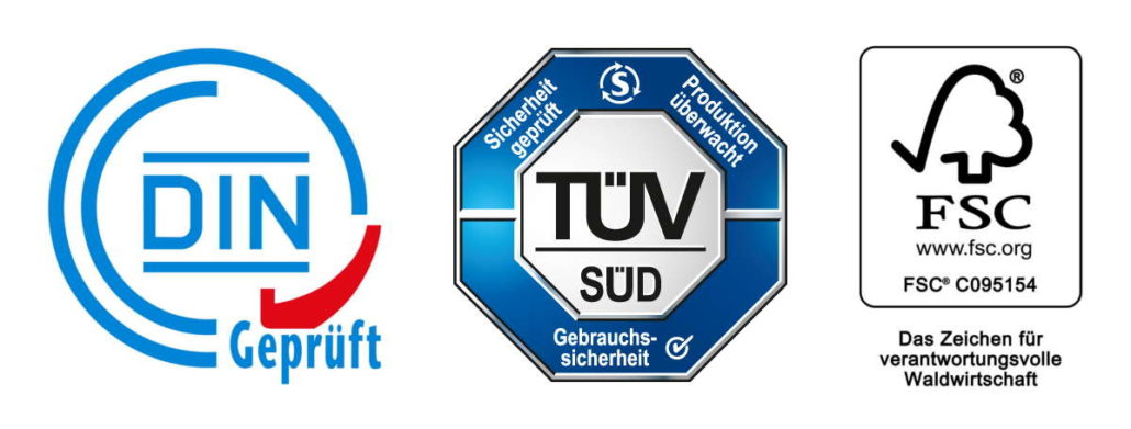 Prüfsiegel DIN TUEV FSC