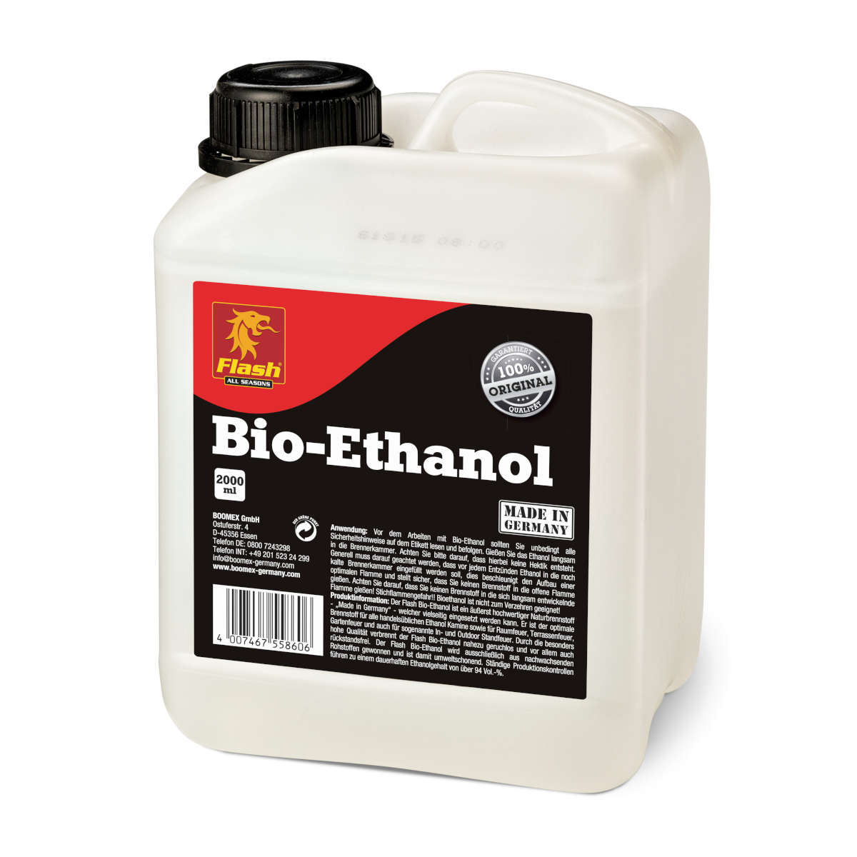 55860 Bio Ethanol 2000 Ml Boomex Kohle And Grillanzünder