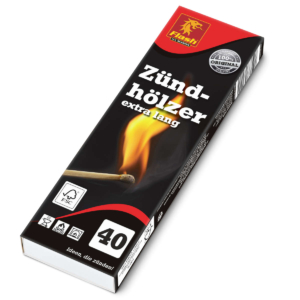 FLASH Zündhölzer 40er extra lang (ca. 20 cm) FSC