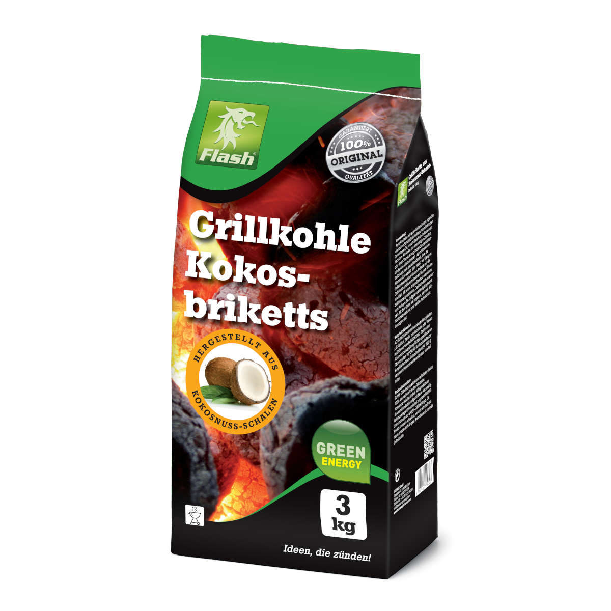 Grillkohle Kokosbrikett