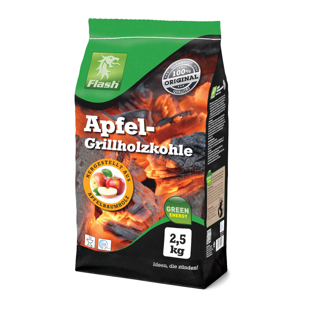 Apfel-Grillholzkohle