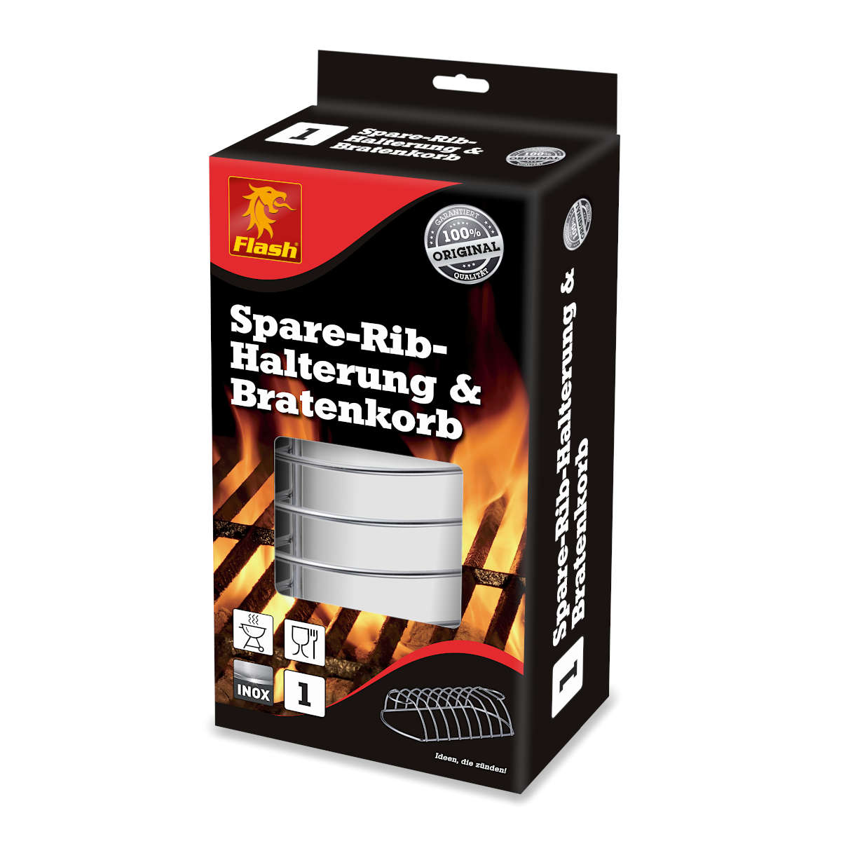 Spare-Rib-Halterung & Bratenkorb