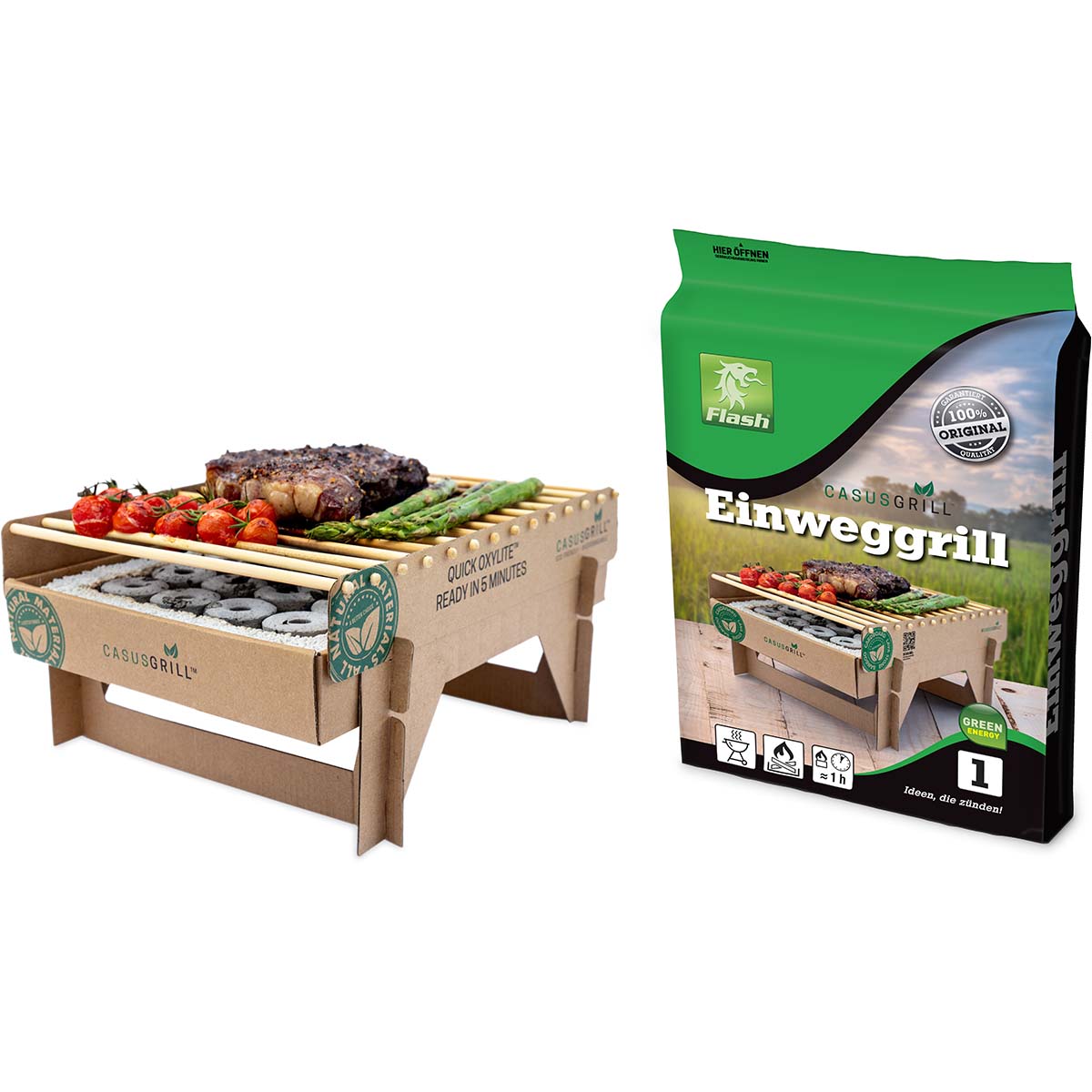 CASUS Einweggrill Zusammenstellung